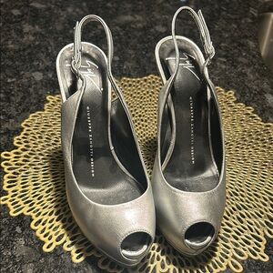 Giuseppe Zanotti Silver Stiletto Heels